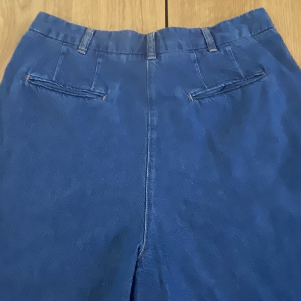 Anthropologie Pilcro Pleated Long Denim Shorts Blue Sz 30 Bermuda Women's - Picture 5 of 14